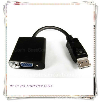 Schwarz DP auf VGA M / F Adapterkabel 15cm (liefern hochauflösendes digitales Audio und Video vom DP-Port zu den VGA-Monitoren)